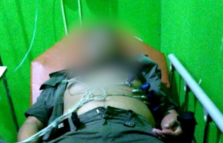 Salah seorang korban sambaran petir ketika dirawat di RSUD Jaraga Sasameh Buntok