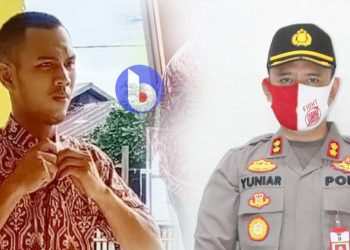 Kapolres Pulang Pisau, AKBP Yuniar Ariefinto dan Eka Dadi Putra seorang mantan Banpol yang diterima jadi Anggota Polri