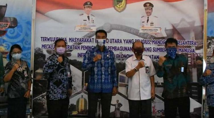 Kunjungan kerja jajaran Badan Pusat Statistik Provinsi Kalimantan Tengah, di Rumah Jabatan Bupati Jl. A. Yani Muara Teweh Kamis (10/9/2020)
