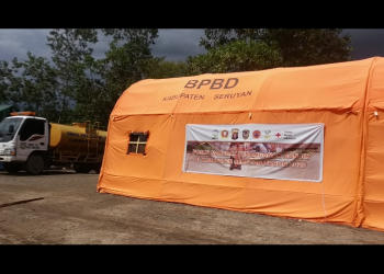 Tampak posko darurat banjir yang disediakan oleh BPBD Kabupaten Seruyan