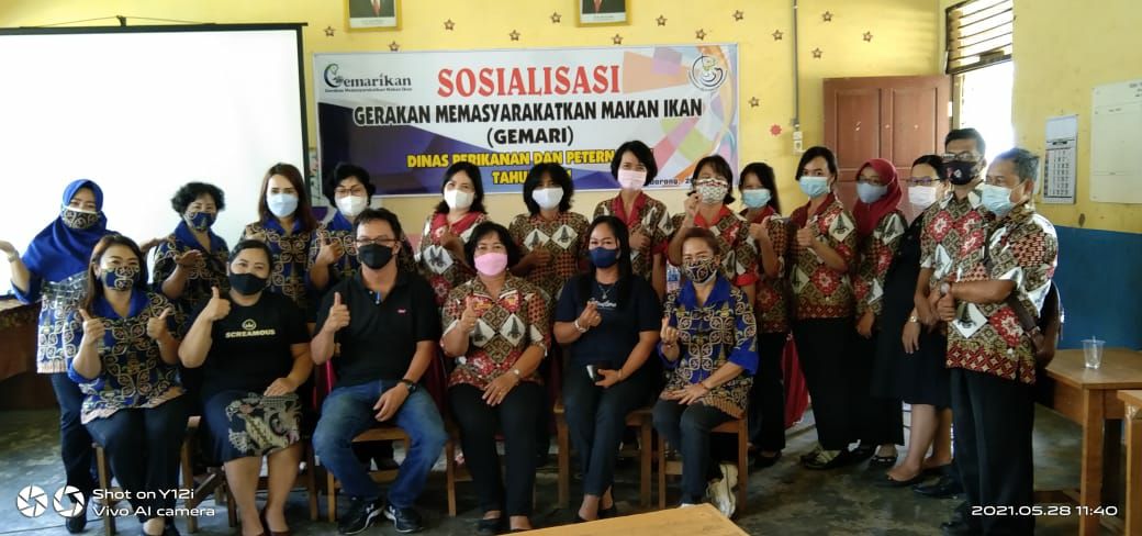 Pelaksanaan kegiatan Kampanye dan sosialisasi GEMARI di SDN I Dorong Kecamatan Dusun Timur
