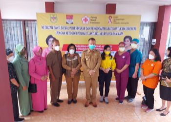 Pelaksanaan Kegiatan Bakti Sosial Pemeriksaan dan Pengobatan gratis untuk masyarakat dengan kategori Penyakit Jantung, Neurologi dan Mata yang dilaksanakan pada Senin (31/5/2021) di Sekretariat GOW di Jalan Cilik Riwut Kuala Kurun