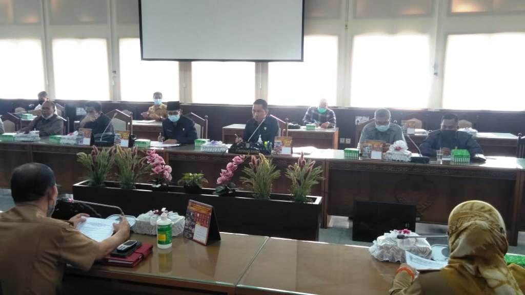 RAPAT – Wakil Ketua DPRD Kalteng, H. Jimmy Carter saat memimpin rapat gabungan, dalam rangka membentuk Panitia Khusus (Pansus) pembahasan Raperda Cagar Budaya dan Pengelolaan DAS, di gedung dewan, Senin (31/5/2021) lalu. (Foto/Humas DPRD Kalteng)