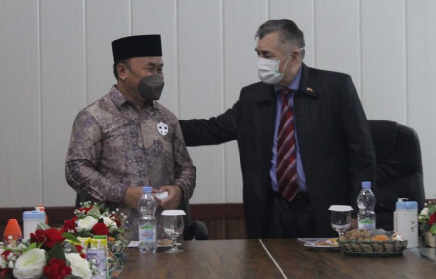 Pertemuan jajaran Pemprov Kalteng dengan Delegasi Rumania di Kantor Gubernur Kalteng, Kamis (3/6/2021)