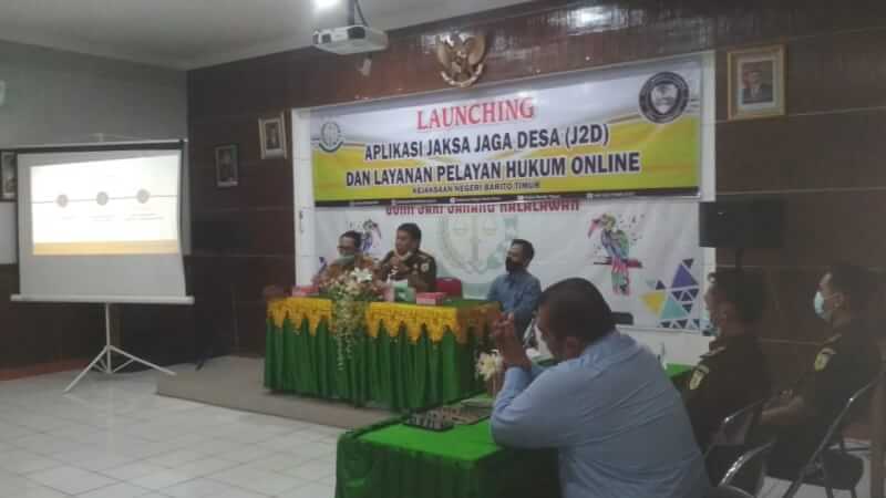 Peluncuran aplikasi Jaksa Jaga Desa, di Tamiang Layang, Selasa (22/6/2021)