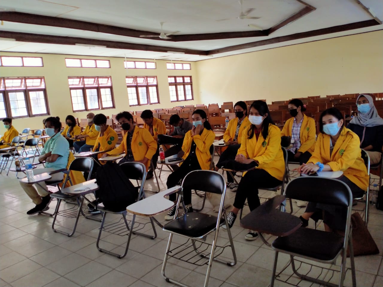 Pelaksanaan training Organization (TO) Tahun 2021 di Aula FEB UPR pada Sabtu (26/6/2021)