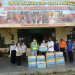 Penyerahan bantuan 10.000 unit masker kain oleh Manager CSR PT. PAMA, Ono Karno kepada Pemerintah Kabupaten Barito Timur yang diterima oleh Kepala Pelaksana BPBD Damkar Riza Rahmadi