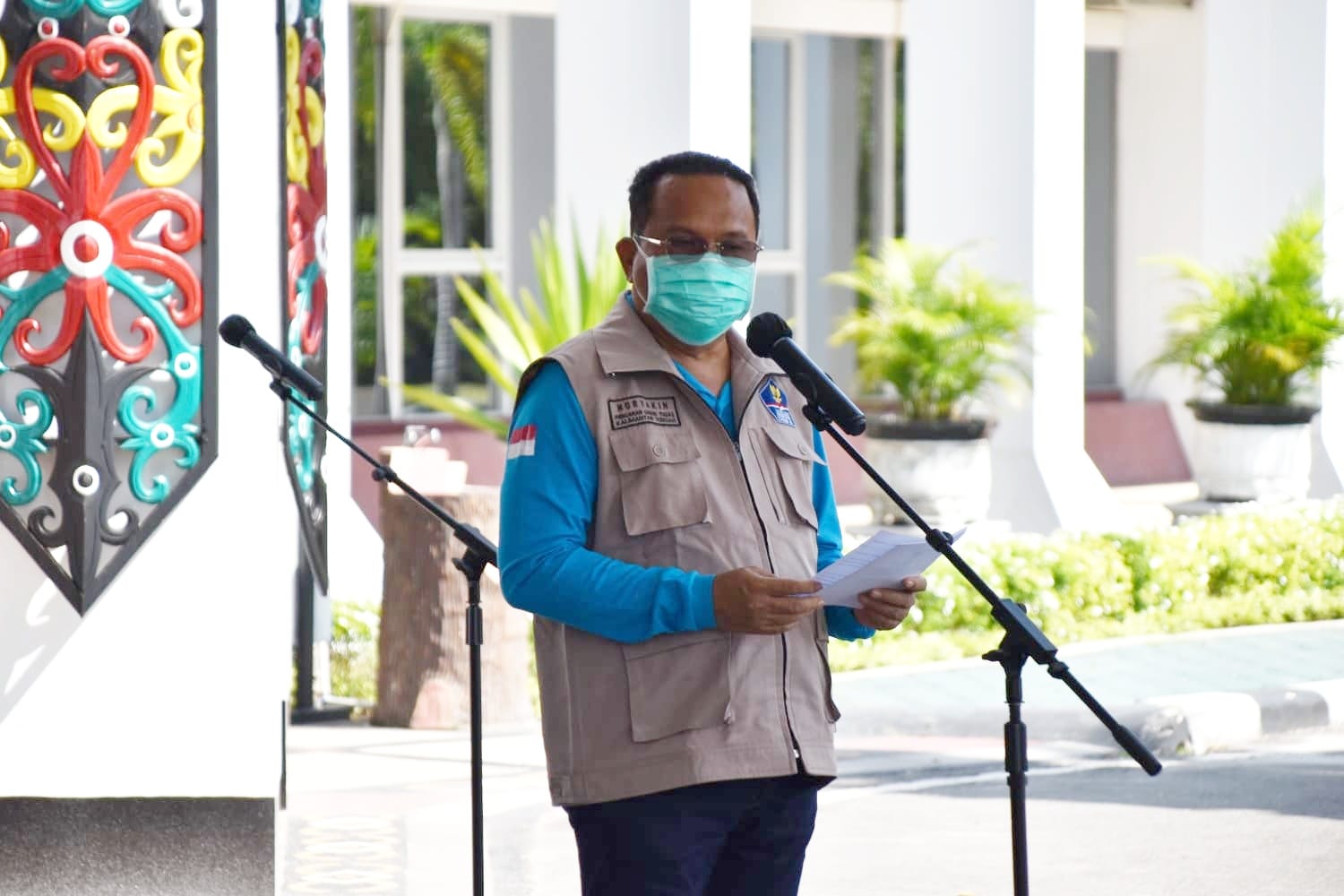 Pj. Sekda Provinsi Kalteng H. Nuryakin saat membacakan sambutan tertulis Gubernur Kalteng H. Sugianto Sabran