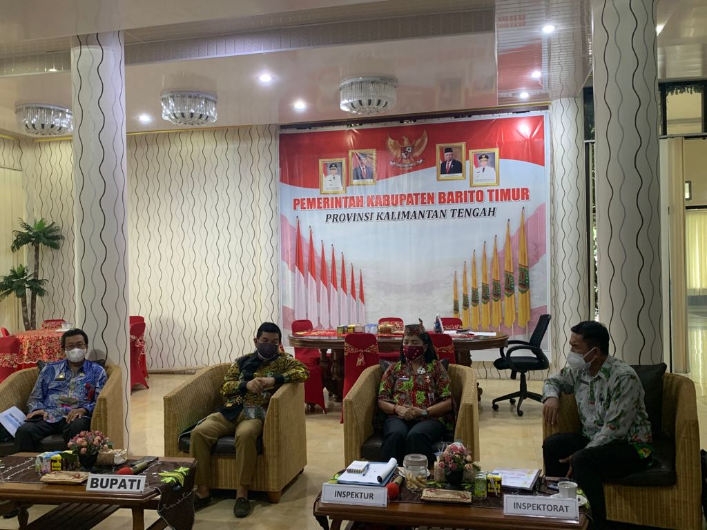 Pemkab Bartim dalam acara launching pengelolaan bersama Monitoring Center for Prevention (MCP) Pencegahan Korupsi secara daring bersama Komisi Pemberantasan Korupsi (KPK) dengan Kementerian Dalam Negeri (Kemendagri) dan BPKP, Selasa (31/8/2021)