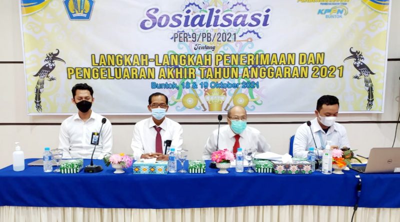 Sosialisasi tentang langkah-langkah penerimaan dan pengeluaran akhir tahun anggaran 2021