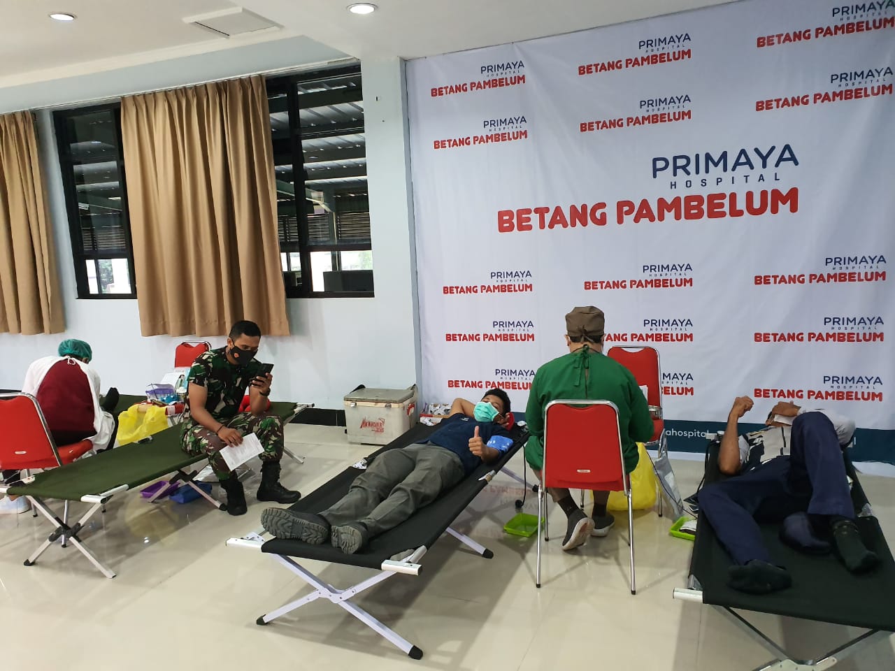 Aksi sosial donor darah dalam rangka menyambut Hari Sumpah Pemuda (HSP) Tahun 2021