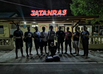 Pelaku saat diamankan oleh tim Jatanras Polresta Palangka Raya