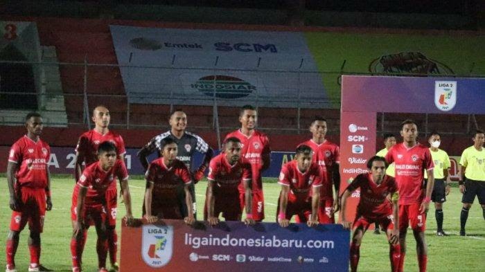 Squad Kalteng Putra dalam lanjutan Liga 2 2021 di Stadion Tuah Pahoe