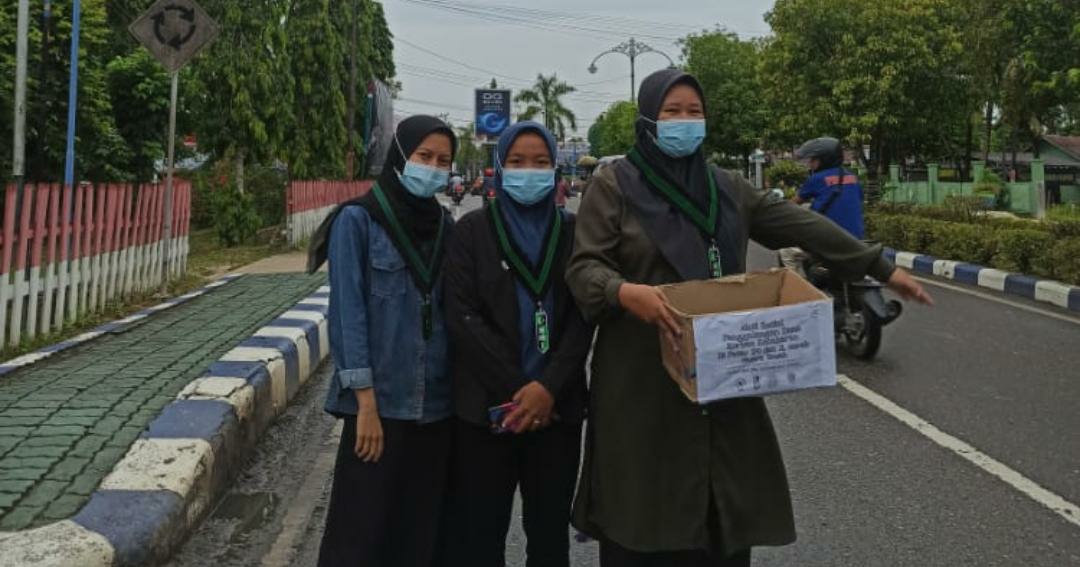 Gabungan Organisasi bersama Pemuda di Kabupaten Barito Utara saat gelar aksi Peduli untuk korban kebakaran