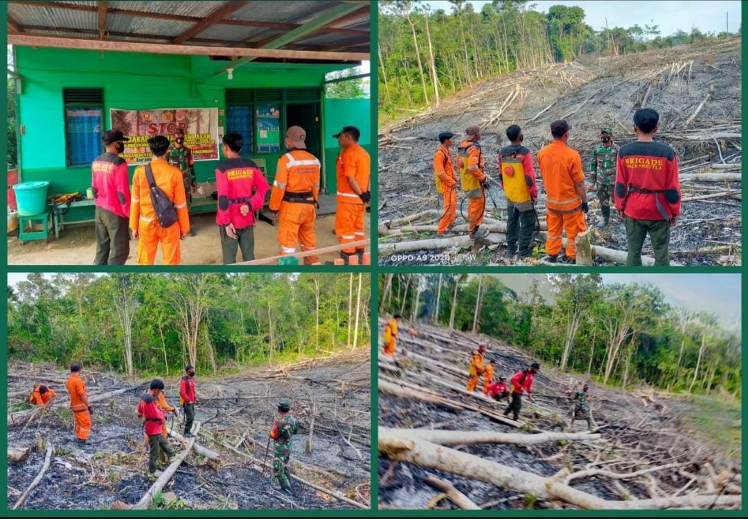 Tim Satgas Karhutla Kabupaten Barito Utara melakukan pengecekan dan penanganan