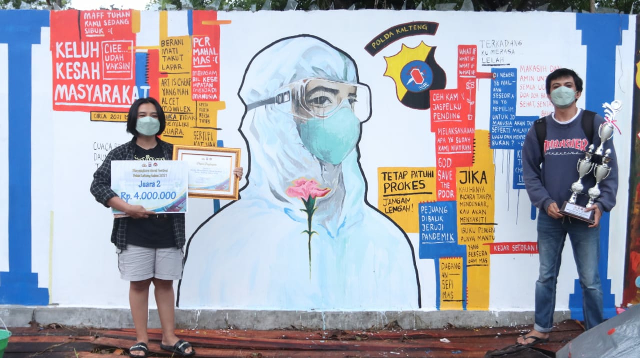 Salah satu lukisan mural milik peserta yang juara 