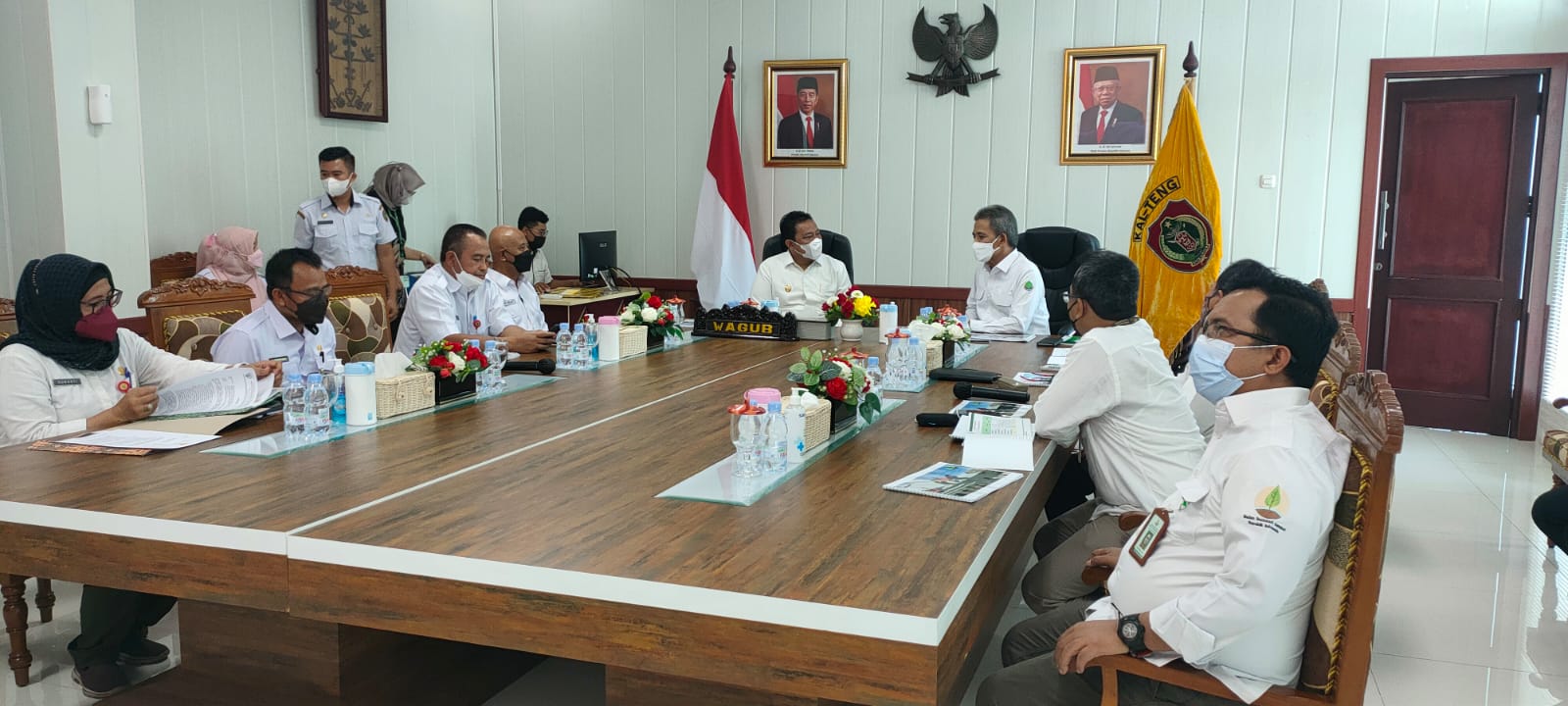 Wakil Gubernur Kalteng H. Edy Pratowo saat melakukan audensi bersama Kepala BRGM Hartono