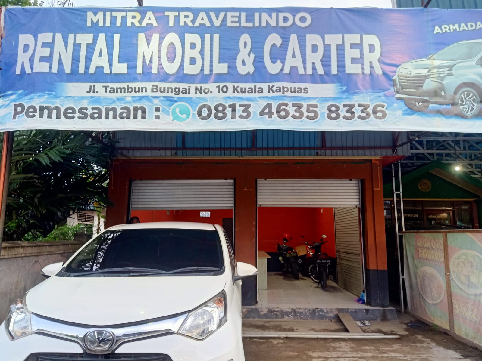 Lokasi rental mobil tempat oknum polisi merental mobil diduga digelapkan