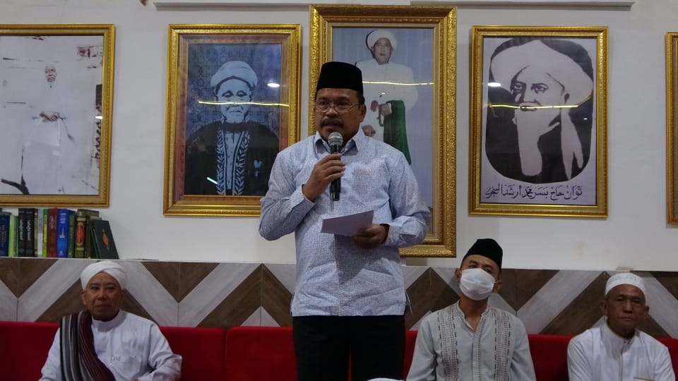 H. Nuryakin saat menghadiri Peringatan Maulid Nabi Besar Muhammad SAW Tahun 1443 H/ 2021 M sekaligus Pengukuhan IMDA 1914 Palangka Raya