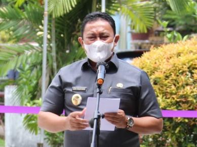 Wakil Gubernur Kalteng H. Edy Pratowo saat membacakan sambutan tertulis Gubernur Kalteng H. Sugianto Sabran pada Peringatan Hari Rabies Sedunia (World Rabies Day) Tahun 2021