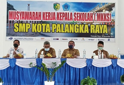 MKKS SMP Kota Palangka Raya di aula SMP Al-Amin, Jalan Marina Permai 4 Palangka Raya, Selasa (16/11/2021)