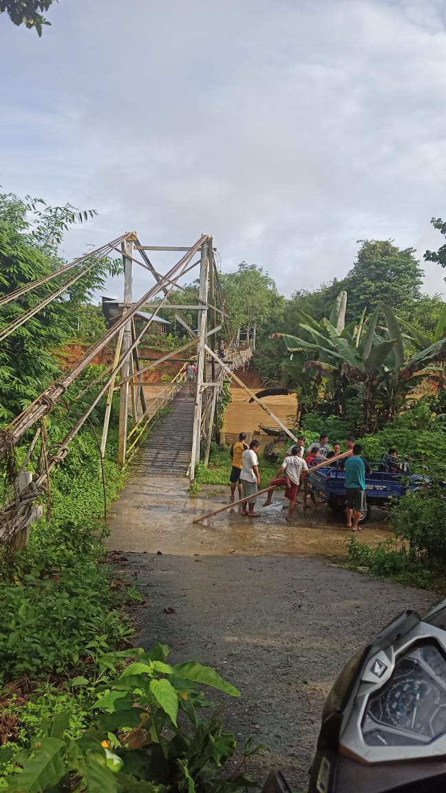 Kondisi terakhir Jembatan Berong, Kecamatan Gunung Purei