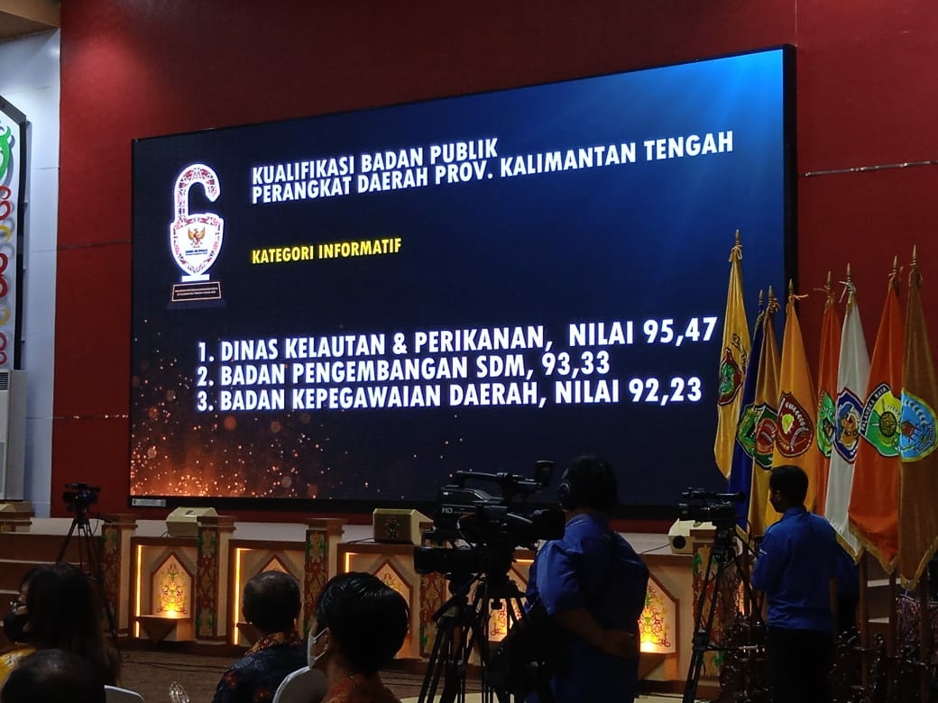 Penganugerahan Keterbukaan Informasi Publik Badan Publik Kalimantan Tengah tahun 2021, Kamis (25/11/2021)