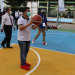 Bupati Barito Timur Provinsi Kalimantan Tengah Ampera AY Mebas saat membuka Turnamen Bola Basket Usia 23 tahun yang bertajuk Basketball Well Played U-23, di kompleks olahraga Taman Nansarunai, Tamiang Layang, Senin (17/1/2022)