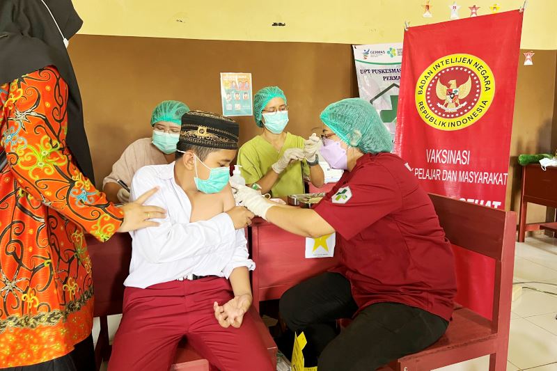 Sekolah Antusias Sambut Vaksinasi Peserta Didik dari Binda Kalteng