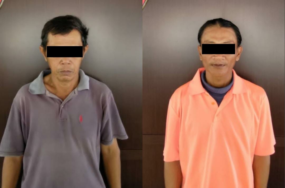 Basri dan Supiannor ketika diamankan di Mapolresta