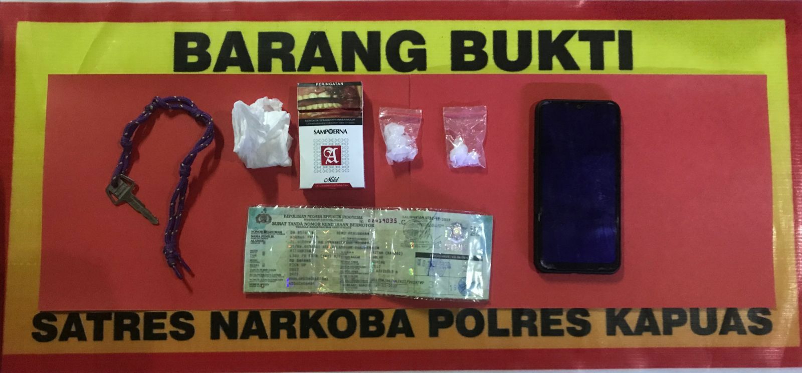 Barang bukti yang diamankan