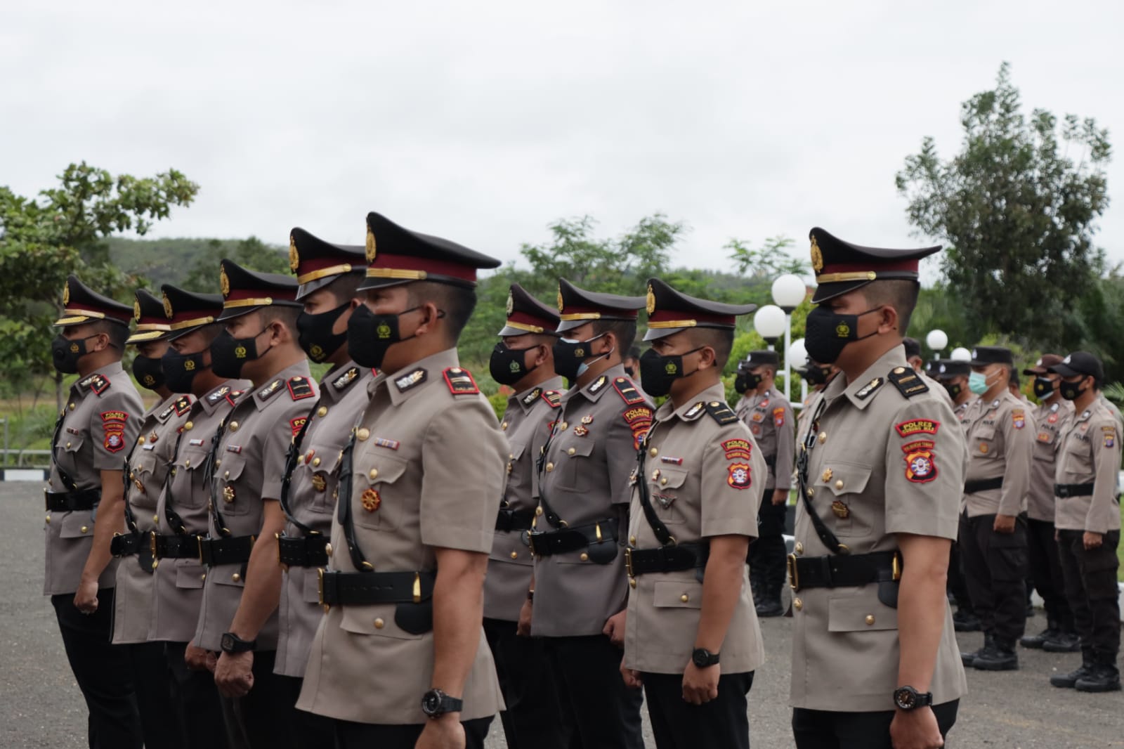 Upacara serah terima jabatan (Sertijab) Wakapolres, Kasat Intel, Kapolsek Kurun, Kapolsek Tewah dan Kapolsek Manuhing