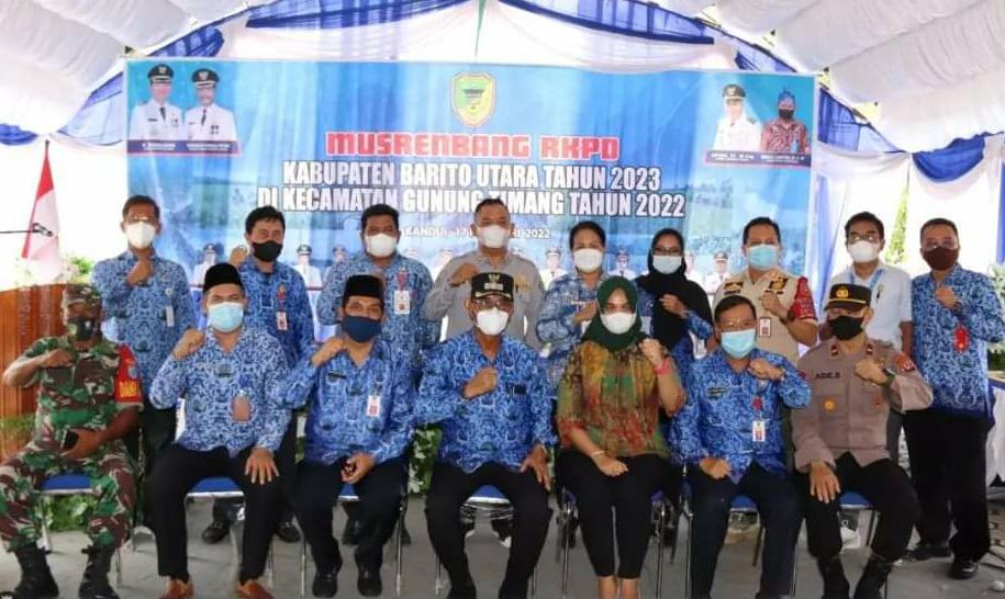 Musyawarah Perencanaan Pembangunan (Musrenbang) Rencana Kerja Pemerintah Daerah (RKPD) Kabupaten Barito Utara tingkat kecamatan, Kamis (17/2/2022)