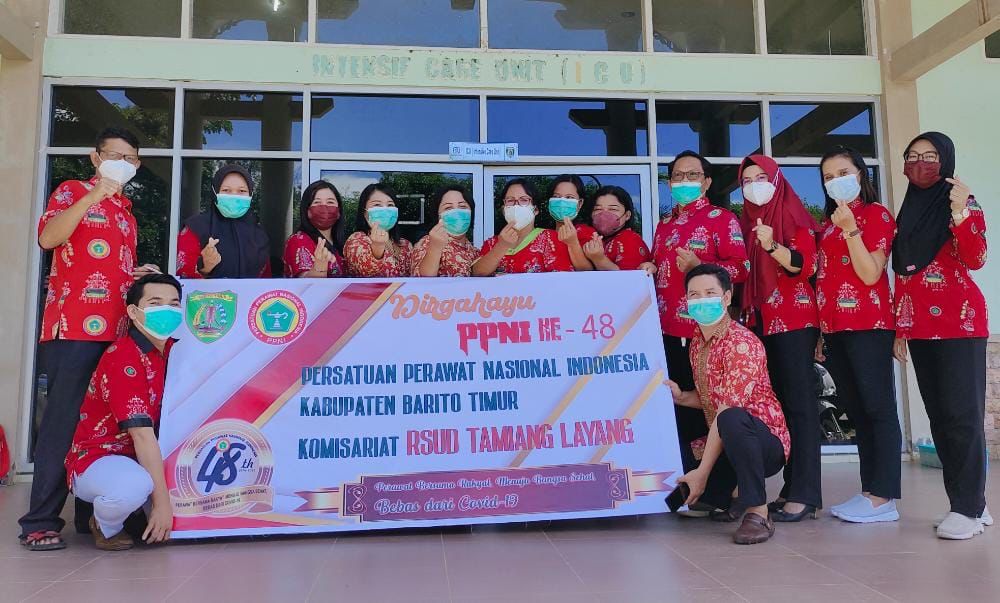 PPNI Kabupaten Barito Timur pada saat memperingati Hari Ulang Tahun (HUT) Persatuan Perawat Nasional Indonesia (PPNI) yang ke-48, Kamis (17/3/2022)