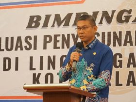 Pj Wali Kota Palangka Raya, Akhmad Husain, saat membuka Bimbingan Teknis Evaluasi Penyusunan Kebutuhan ASN Tahun 2025