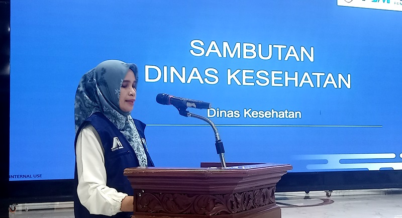 Kepala Dinas Kesehatan Barito Utara, Pariadi, melalui Kepala Bidang Kesmas, Ina Yastika, dalam acara SMM PAMA Healthy Awards 2025 yang digelar di Gedung Balai Antang, Muara Teweh, Sabtu (1/2/2025).