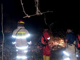 Badan Penanggulangan Bencana Daerah (BPBD) Kabupaten Barito Utara melakukan pemadaman Kebakaran Hutan dan Lahan (Karhutla) yang terjadi di Jalan Rapen, Kecamatan Teweh Tengah, Kabupaten Barito Utara.