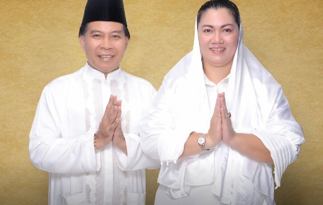 Anggota DPRD Kapuas dari Fraksi Golkar, Algrin Gasan dan Istri