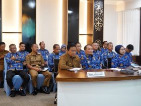 Pemerintah Provinsi Kalimantan Tengah (Pemprov Kalteng) mengikuti Rapat Koordinasi (Rakor) Penyelenggaraan Pemerintah Daerah yang digelar secara virtual di Ruang Kerja Gubernur Kalteng