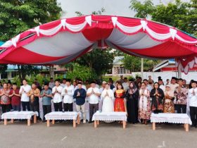 Pembukaan Pasar Ramadhan oleh Wakil Bupati Kapuas, Dodo, SP di Jalan Maluku, Kuala Kapuas