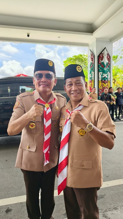 Pelantikan tersebut dihadiri oleh Gubernur Kalteng Agustiar Sabran selaku Ketua Mabida Gerakan Pramuka Kalteng,
