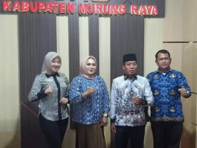 Ketua DPRD Murung Raya, Rumiadi, bersama Anggota DPRD Lita Norfiana dan Sekretaris DPRD Andry Raya