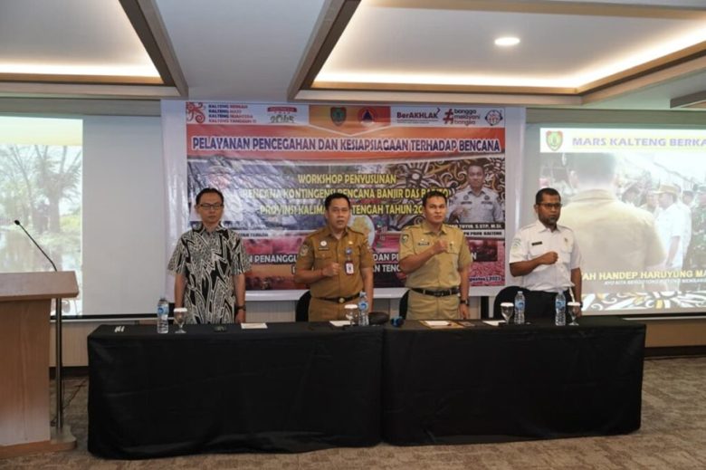 Pemerintah Provinsi Kalimantan Tengah melalui BPBD Kalteng menggelar Workshop Penyusunan Rencana Kontingensi Banjir DAS Barito, di salah satu hotel di Palangka Raya.
