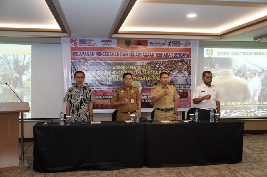 Pemerintah Provinsi Kalimantan Tengah melalui BPBD Kalteng menggelar Workshop Penyusunan Rencana Kontingensi Banjir DAS Barito, di salah satu hotel di Palangka Raya.