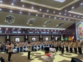 Bupati Katingan, Saiful, resmi dilantik sebagai Pengurus Majelis Pembimbing Cabang (Mabicab) Gerakan Pramuka Kalteng Masa Bakti 2025–2030