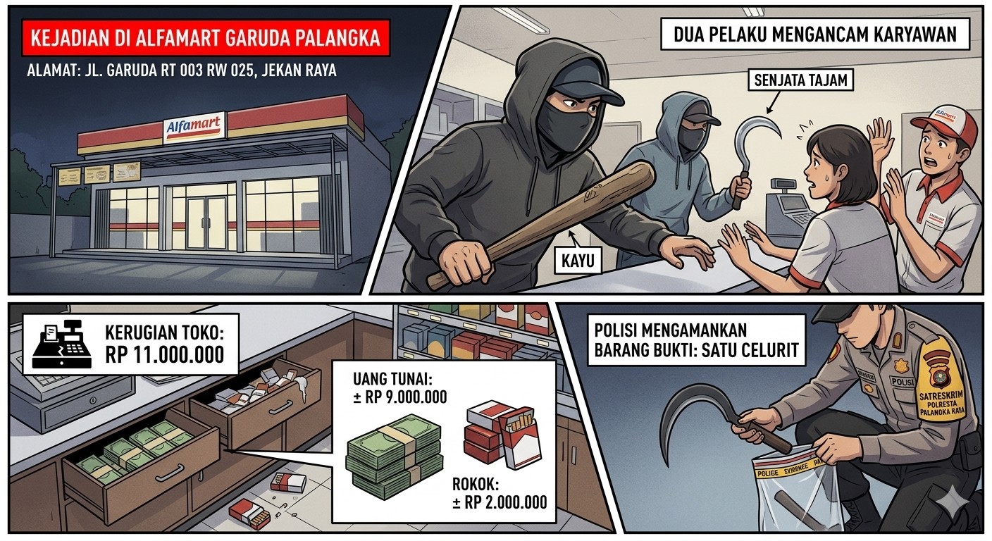 Grafis Perampokan Alfamart